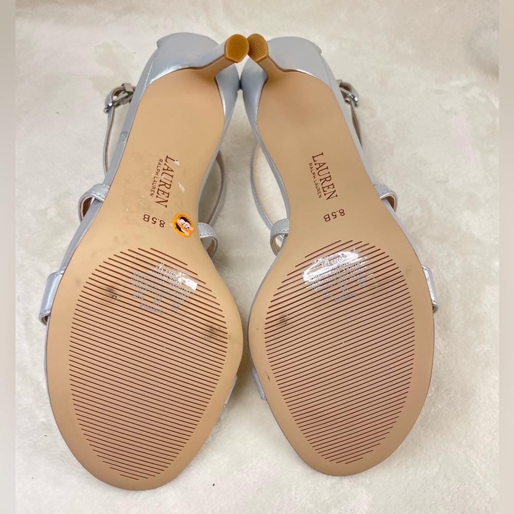 LAUREN RALPH LAUREN Women's Gabriele Dress
Silver Straps Sandals 8.5 B, G 107 - Picture 11 of 13
